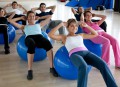 pilates class in a gym